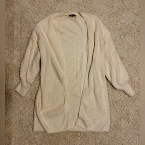 Express Cream Fuzzy Cardigan